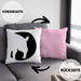 Lustige Tapir Kissen mit Füllung 40x40 Geschenk Tapir Liebhaber Grafik (Grau) Rosa Trendation
