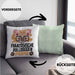Französische Bulldogge Papa Besitzer Kissen mit Füllung 40x40 Geschenk Lustiger Spruch Geschenkidee Französische Bulldogge Liebhaber (Grau) Grün Trendation