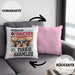 Yorkie Besitzerin Frauchen Kissen mit Füllung 40x40 Geschenk Lustiger Spruch Geschenkidee Vorsicht Vor Dem Frauchen (Grau) Rosa Trendation
