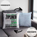 Zipliner Geschenk Kaffee-Kissen mit Füllung 40x40 Geschenkidee für Zipliner Ich Bin Zipliner Ich Kann Es Dir Erklären Jedoch Nicht Für Dich Verstehen Spruch Lustig (Grau) Blau Trendation