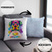 Rottweiler Besitzer Farbe Love Kissen mit Füllung 40x40 Geschenk Lustiger Spruch Geschenkidee Rottweiler Besitzerin (Grau) Blau Trendation
