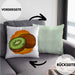 Lustige Kissen mit Füllung 40x40 mit Kiwi-Grafik Geschenk für Kiwi-Liebhaber (Grau) Grün Trendation