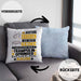 Trampolinspringer Geschenk Kissen mit Füllung 40x40 Lustiger Spruch Erheben Sie Sich Der Trampolinspringer Betritt den Raum (Grau) Blau Trendation