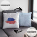 USA Kissen mit Füllung 40x40 Geschenk Amerika Geschenkidee Auslandjahr Vereinigte Staaten Von Amerika (Grau) Blau Trendation