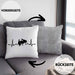 Piano-Spieler Kissen mit Füllung 40x40 Geschenk Klavier Geschenkidee Flügel Musiker Klavier Klavier-Spieler Herzschlag (Grau) Grau Trendation