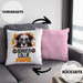Border Collies Papa Besitzer Kissen mit Füllung 40x40 Geschenk Lustiger Spruch Geschenkidee Border Collies Liebhaber (Grau) Rosa Trendation