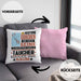Taucher Geschenk Kissen mit Füllung 40x40 Lustiger Spruch Erheben Sie Sich Der Taucher Betritt den Raum (Grau) Rosa Trendation