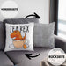 Dinosaurier Kissen mit Füllung 40x40 Geschenk Tea Rex Kissen mit Füllung 40x40 Geschenk Dino T-Rex Geschenk Für Jungs (Grau) Grau Trendation