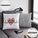 Yorkie Besitzer Kissen mit Füllung 40x40 Geschenk Lustiger Spruch Geschenkidee Herzschlag Yorkie (Grau) Grau Trendation