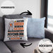 Psychologe Geschenk Kissen mit Füllung 40x40 Lustiger Spruch Erheben Sie Sich Der Psychologe Betritt den Raum (Grau) Blau Trendation
