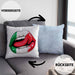 Italien Kissen mit Füllung 40x40 Geschenk Lippen Italiener Geschenkidee Sprüche (Grau) Blau Trendation