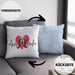 Cocker Spaniel Besitzer Kissen mit Füllung 40x40 Geschenk Lustiger Spruch Geschenkidee Herzschlag Cocker Spaniel (Grau) Blau Trendation
