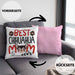 Chihuahua Mom Besitzerin Kissen mit Füllung 40x40 Geschenk Lustiger Spruch Geschenkidee Besitzerin Chihuahua Mama (Grau) Rosa Trendation