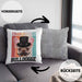 Französische Bulldogge Besitzer Kissen mit Füllung 40x40 Geschenk Lustiger Spruch Geschenkidee Retro Vinatge Französische Bulldogge (Grau) Grau Trendation
