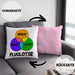 Fluglotse Kissen mit Füllung 40x40 Geschenk Flughafen Arbeiter Geschenkidee Schlau Lustig (Grau) Rosa Trendation