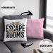 Escape Room Lustige Kissen mit Füllung 40x40 Escape Room Fans Geschenkidee (Grau) Rosa Trendation