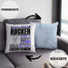 Rocker Geschenk Kaffee-Kissen mit Füllung 40x40 Geschenkidee für Rocker Ich Bin Rocker Ich Kann Es Dir Erklären Jedoch Nicht Für Dich Verstehen Spruch Lustig (Grau) Blau Trendation