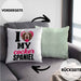 Cocker Spaniel Besitzerin Kissen mit Füllung 40x40 Geschenk Lustiger Spruch Geschenkidee I Love My Cocker Spaniel (Grau) Grün Trendation