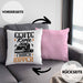 Kipper LKW Fahrer Geschenk Kissen mit Füllung 40x40 Lustiger Spruch Echte Kerle Fahren Kipper Geschenkidee (Grau) Rosa Trendation