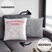 Flamingo Pink Lustige Kissen mit Füllung 40x40 Flamingo-Fans Geschenkidee Flamingo-Gang Aufdruck (Grau) Grau Trendation