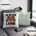 Die Mit Dem Labbi Geht Kissen mit Füllung 40x40 Gassi Gehen Labrador Besitzerin Geschenkidee Frauchen Geschenk (Grau) Grün Trendation