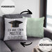 Master Bestanden Geschenk Abschluss Kissen mit Füllung 40x40 Spruch Master Graduation Bestandene Prüfung Geschenkidee (Grau) Grün Trendation