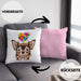 Chihuhahua Mama Besitzer Kissen mit Füllung 40x40 Geschenkidee Frauchen Herrchen Herz (Grau) Rosa Trendation