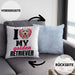 Golden Retriever Besitzerin Kissen mit Füllung 40x40 Geschenk Lustiger Spruch Geschenkidee I Love My Golden Retriever (Grau) Blau Trendation