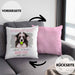 Border Collies Besitzer Kissen mit Füllung 40x40 Geschenk Lustiger Spruch Geschenkidee Besitzerin Ich Bin Nicht toll Aber Mein Border Collies Ist Es (Grau) Rosa Trendation