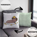 Kissen mit Füllung 40x40 mit Capybara-Motiv Geschenk für Capybara Liebhaber (Grau) Grün Trendation