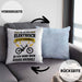 Elektrofahrrad E-Bike Kissen mit Füllung 40x40 mit Spruch Geschenk Ebike Lustige Geschenke (Grau) Blau Trendation