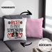 Berner Sennenhund Mom Besitzerin Kissen mit Füllung 40x40 Geschenk Lustiger Spruch Geschenkidee Besitzerin Berner Sennenhund Mama (Grau) Rosa Trendation