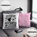 Dachdecker Kissen mit Füllung 40x40 Geschenk Lustiger Spruch Als Dachdecker Bin Ich Sowas Wie ein Psychiater Ich Behebe Dachschäden (Grau) Rosa Trendation