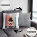 Golden Retriever Besitzer Kissen mit Füllung 40x40 Geschenk Lustiger Spruch Geschenkidee Retro Vinatge Golden Retriever (Grau) Grau Trendation