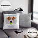 Jack Russell Besitzer Kissen mit Füllung 40x40 Geschenk Lustiger Spruch Geschenkidee Besitzerin Ich Bin Nicht toll Aber Mein Jack Russell Ist Es (Grau) Grau Trendation