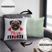 Mops Besitzer Mom Mama Kissen mit Füllung 40x40 Geschenk Lustiger Spruch Geschenkidee Mops Besitzerin (Grau) Grün Trendation
