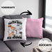 Katzen-Liebhaberin Kissen mit Füllung 40x40 Geschenk Katzenmama Bis Zur 2. Katze War Ich Normal (Grau) Rosa Trendation