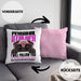 Mops Besitzerin Kissen mit Füllung 40x40 Geschenk Lustiger Spruch Geschenkidee Personal Stalker (Grau) Rosa Trendation