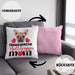 Französische Bulldogge Besitzer Mom Mama Kissen mit Füllung 40x40 Geschenk Lustiger Spruch Geschenkidee Französische Bulldogge Besitzerin (Grau) Rosa Trendation