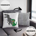 T-Rex Kissen mit Füllung 40x40 Geschenk Schatten Dinosaurier-Liebhaber Geschenkidee Jungs Geburtstag (Grau) Grau Trendation