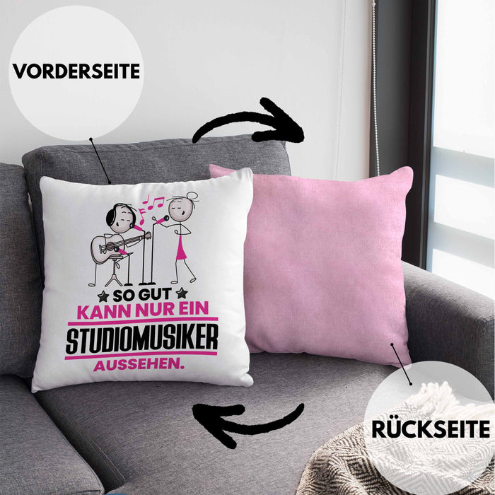 Studiomusiker Geschenk Kissen mit Füllung 40x40 So Gut Kann Nur Ein Studiomusiker Aussehen Geschenkidee (Grau) Rosa Trendation