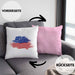 USA Kissen mit Füllung 40x40 Geschenk Amerika Geschenkidee Auslandjahr Vereinigte Staaten Von Amerika (Grau) Rosa Trendation