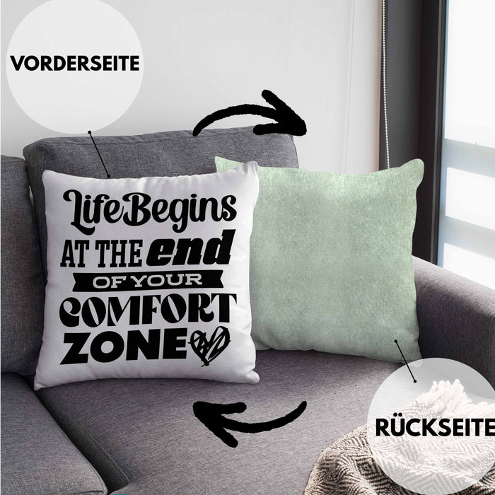 Entrepreneur Kissen mit Füllung 40x40 Entrepreneurship Geschenk Spruch Motivation Idee Sprüche Geschenkidee (Grau) Grün Trendation