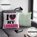 Labrador Besitzerin Kissen mit Füllung 40x40 Geschenk Lustiger Spruch Geschenkidee I Love My Labrador (Grau) Grün Trendation