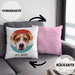 Jack Russel Besitzer Kissen mit Füllung 40x40 Geschenk Lustiger Spruch Geschenkidee Jack Russel Mama Papa (Grau) Rosa Trendation