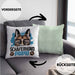 Schäferhund Papa Besitzer Kissen mit Füllung 40x40 Geschenk Lustiger Spruch Geschenkidee Schäferhund Liebhaber (Grau) Grün Trendation