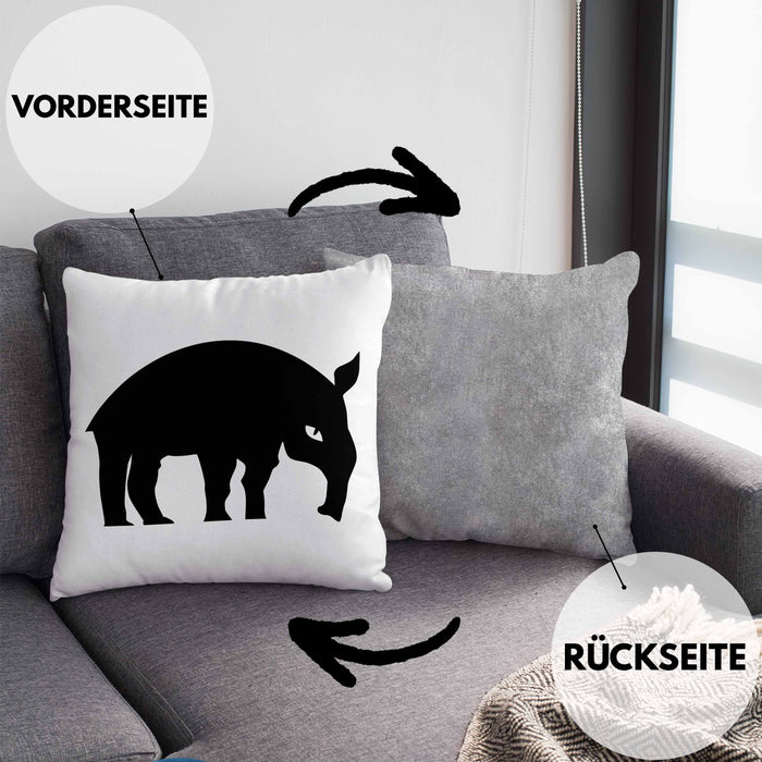 Lustige Ameisenbär Kissen mit Füllung 40x40 (Grau) Grau Trendation