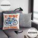 Lustige Kissen mit Füllung 40x40 E-Bike Fans Geschenk E-Bike Sprüche Geschenkidee (Grau) Grau Trendation