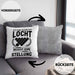 Billard Pool Kissen mit Füllung 40x40 Geschenk Wer Alles Locht Braucht Keine Stellung Männer Spruch (Grau) Grau Trendation