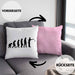 Boule Kissen mit Füllung 40x40 Geschenk Boule-Spieler Geschenkidee Spruch Evolution Boule (Grau) Rosa Trendation